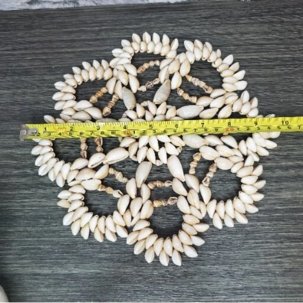 Sea Shell Trivet Hot Pad Doily Beach Island Lake Decor 10 in Mini Shells 8 Pedal